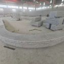 保山 芝麻白异形坐凳，自然面光面弧形加工