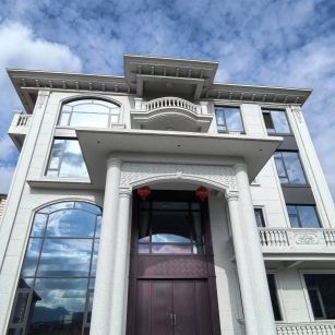 保山白麻别墅外墙干挂石材效果示例