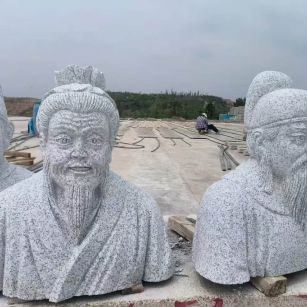 保山 白麻花岗岩石材人物立体雕刻