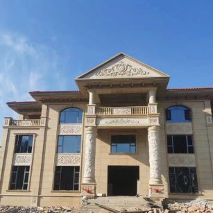 保山 黄金麻花岗岩别墅外墙干挂