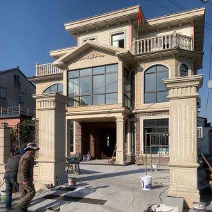 保山 黄金麻花岗岩荔枝面别墅外墙干挂私家专属