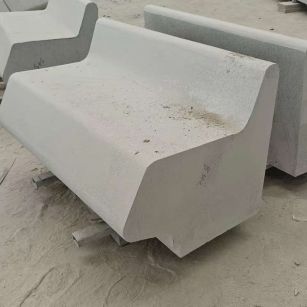 保山 芝麻白花岗岩异形坐凳，石凳