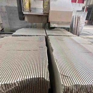 保山 车间生产日常，黄金麻白麻花岗岩