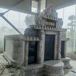 保山 芝麻白墓碑效果展示图