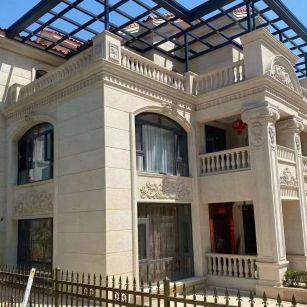 保山 黄金麻花岗岩荔枝面别墅外墙干挂