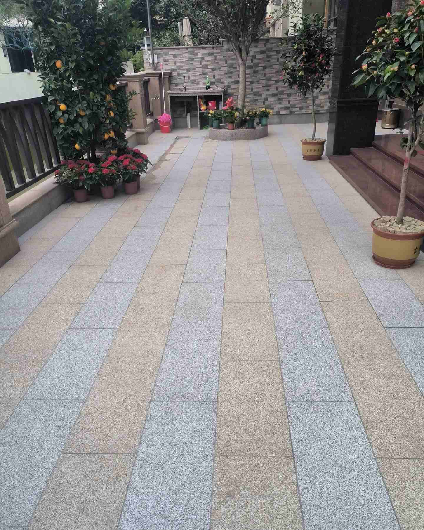 保山 黄金麻白麻荔枝面庭院铺装展示