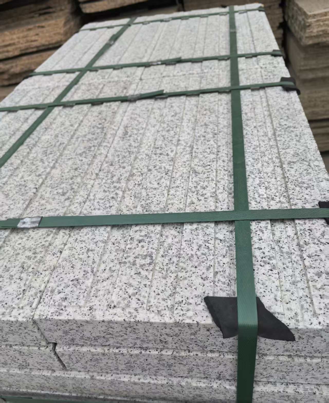 保山 白麻花岗岩直行盲道石，盲条，地铺石