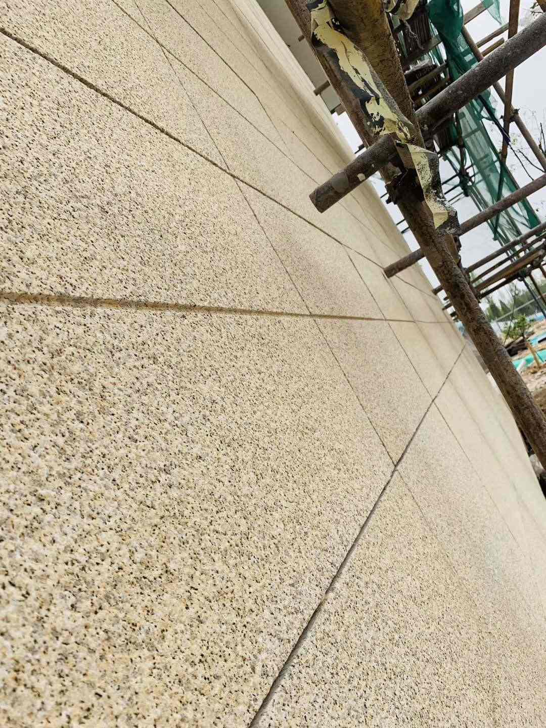 保山 黄金麻花岗岩荔枝面外墙干挂石材效果示例