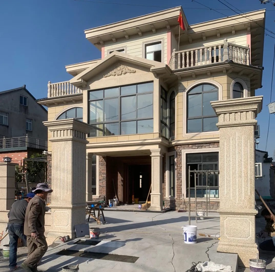 保山 黄金麻花岗岩荔枝面别墅外墙干挂私家专属